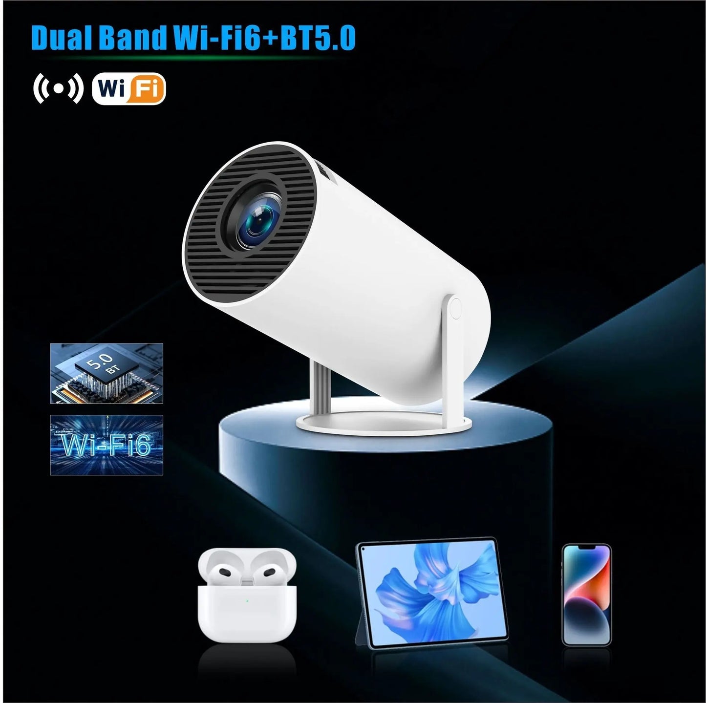 HY300 Pro Projector Home Theater Entertainment Portable Small Projector - Lotta Deals