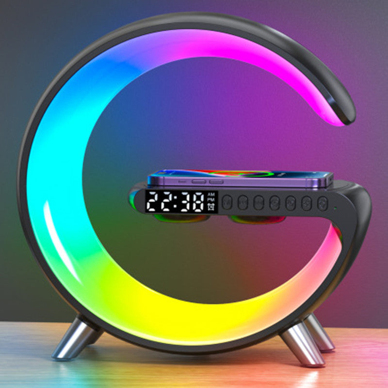 New Intelligent G Shaped LED Lamp Bluetooth Speake Wireless Charger Atmosphere Lamp App Control For Bedroom Home Decor - Lotta Deals