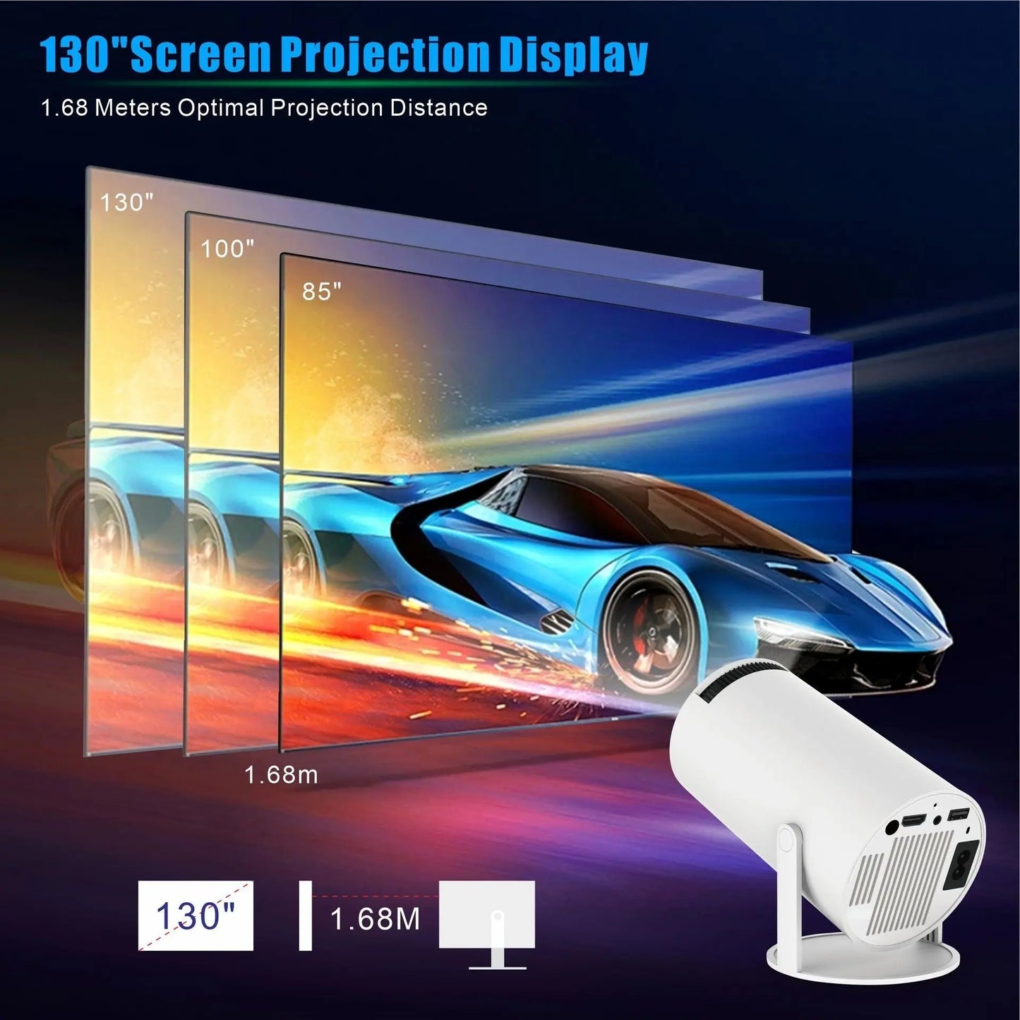 HY300 Pro Projector Home Theater Entertainment Portable Small Projector - Lotta Deals