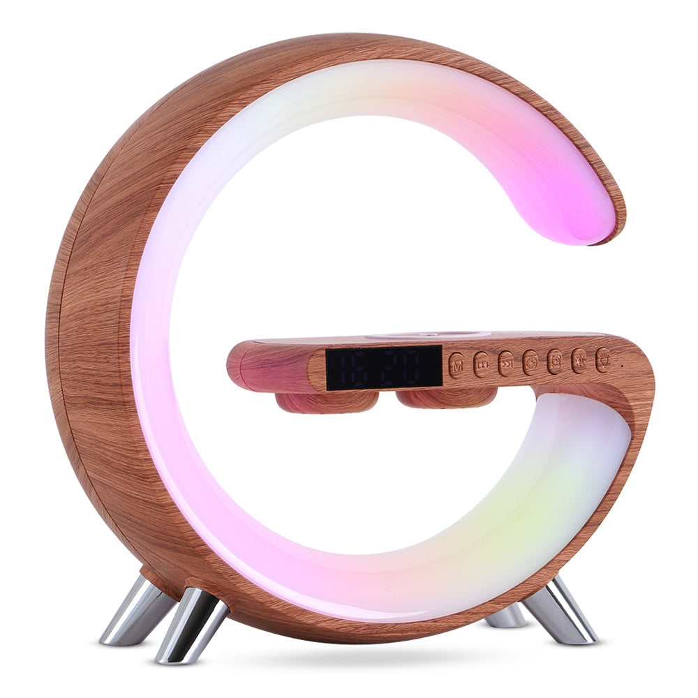New Intelligent G Shaped LED Lamp Bluetooth Speake Wireless Charger Atmosphere Lamp App Control For Bedroom Home Decor - Lotta Deals