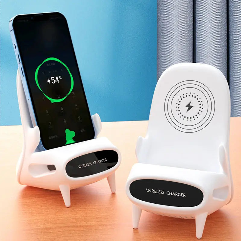 Portable Mini Chair Wireless Charger Desk Mobile Phone Holder Wireless Charger 10W Fast Charge Special Gift - Lotta Deals