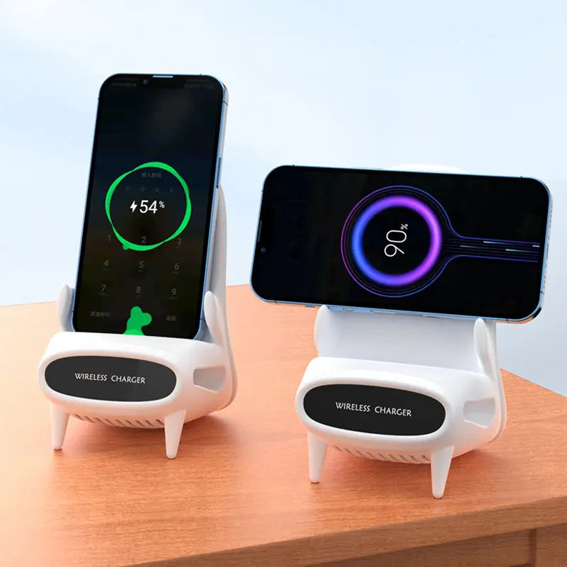 Portable Mini Chair Wireless Charger Desk Mobile Phone Holder Wireless Charger 10W Fast Charge Special Gift - Lotta Deals