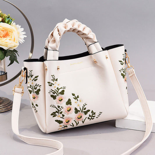 Floral Shoulder Tote Bag