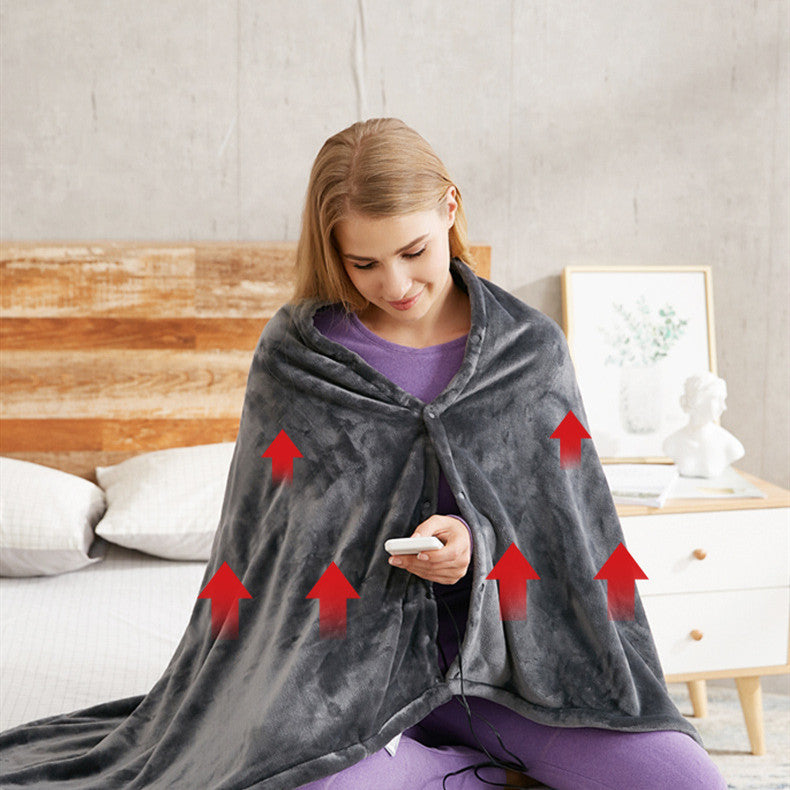 Electric Heated Plush Shawl